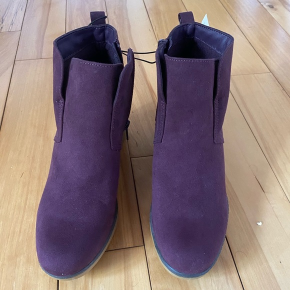 SiE 8 wine red wedge boots - Picture 2 of 4